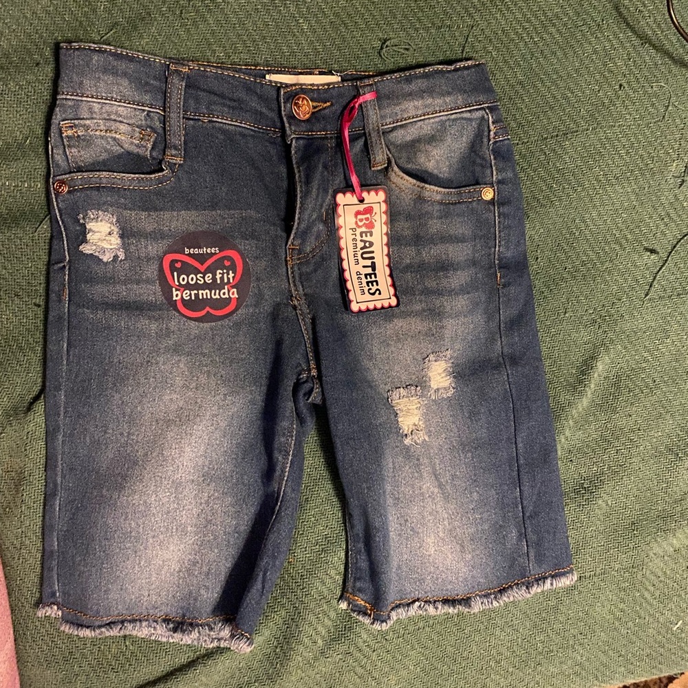 Denim bermuda shorts